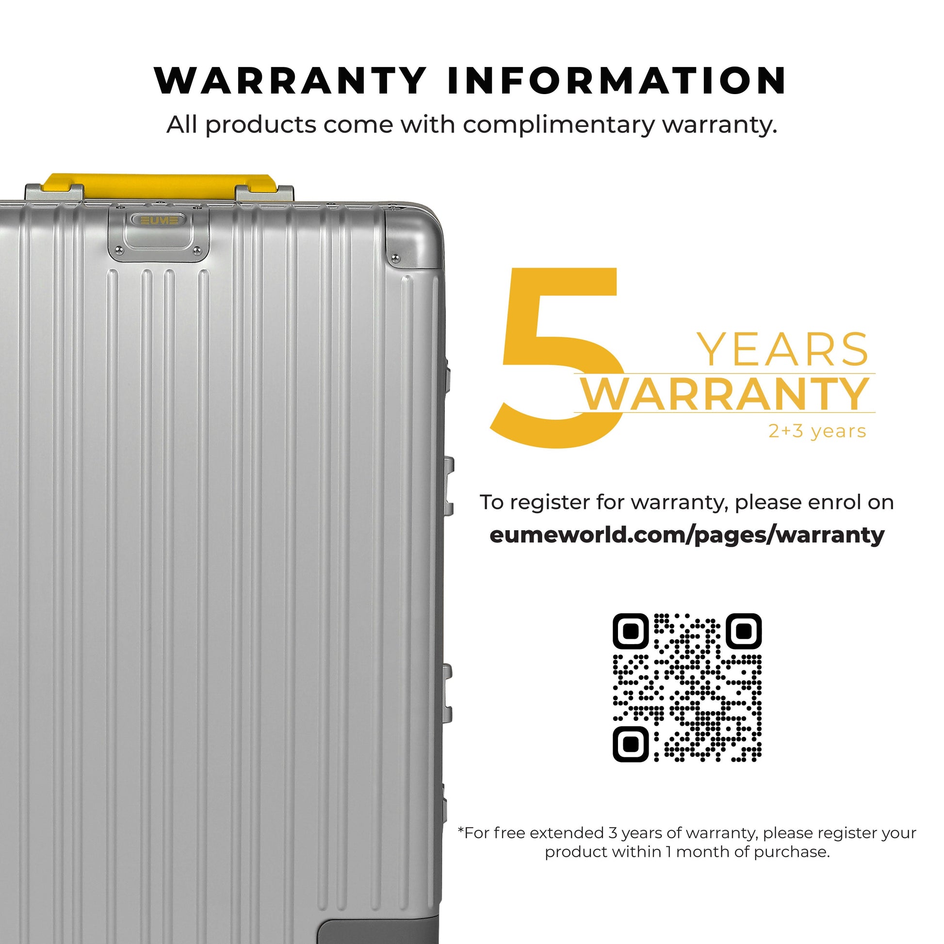 Aluminium Cabin warranty information and registration details.
