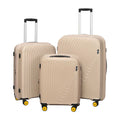 Wanderer Check-In Large luggage set in stylish beige color.